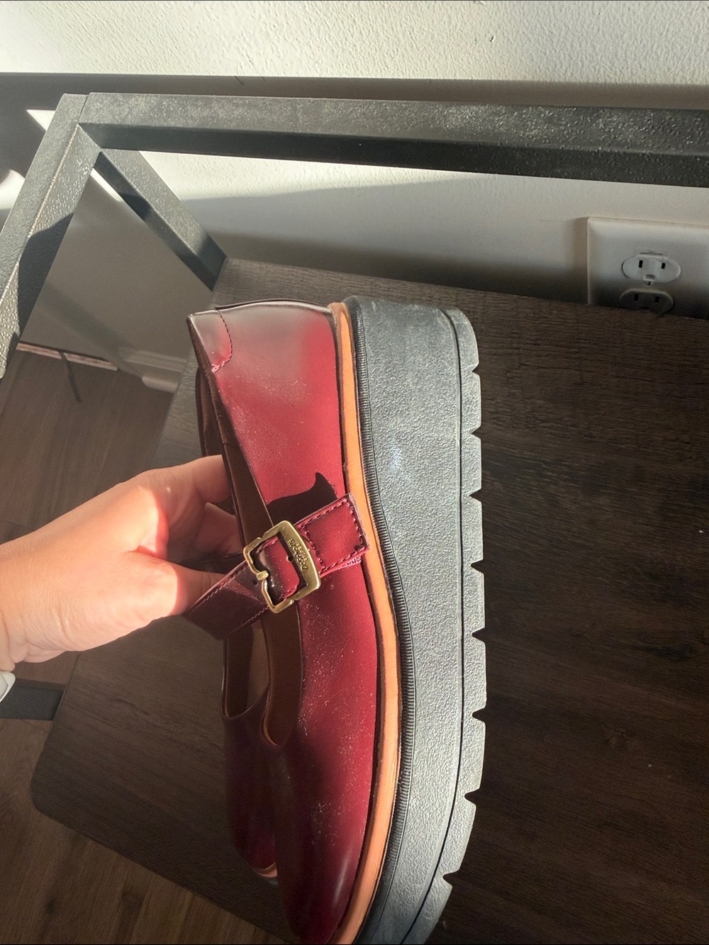 Dr. Scholl's Women’s Maroon Mary Jane Dress Shoes - Picture 3 of 7